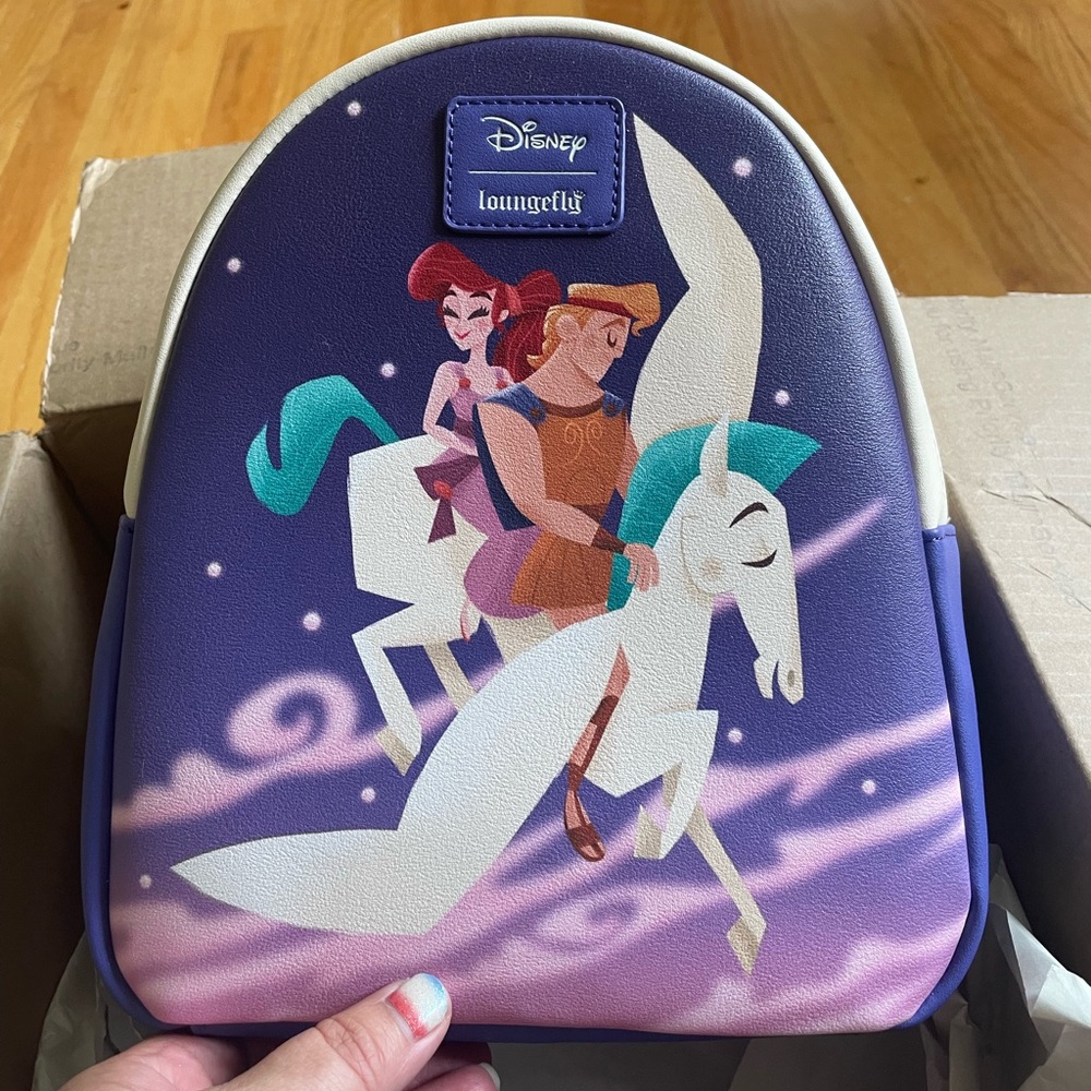 NWT Disney Loungefly Hercules Megara Pegasus Backpack